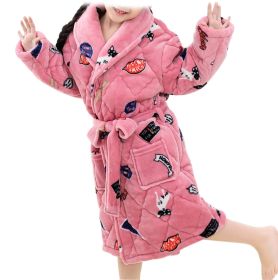 Winter Thicken Soft Plush Lapel Bear Bathrobes for Girls