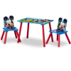 Mickey Mouse 4-Piece Toddler Playroom Set - Includes Table; 2 Chairs and Toy Box; Blue