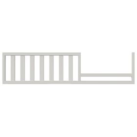 Rustic Farmhouse Style Whitewash Toddler Bed Safety Guard Rails for Convertible Crib, White