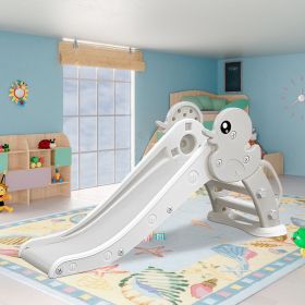 Kid Slide for Toddler Age 1-3 Indoor Plastic Slide Outdoor Playground Climber Slide (Duck Grey White)