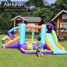 AirMyFun Bounce House for Kids and Toddler, Inflatable Bouncy Castle with Blower Outdoor Indoor Backyard Jumping House with Slide