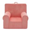 Kids Chair Children Armrest Chair Toddler Furniture with Carrying Handle for Boys and Girls (Coral Red)