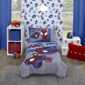 Spidey & His Amazing Friends "Spidey Time" 4-Piece Toddler Bedding Set