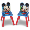 Mickey Mouse 4-Piece Toddler Playroom Set - Includes Table; 2 Chairs and Toy Box; Blue