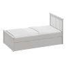 Yes4wood Gray Twin Bed with Trundle, Solid Wood Malibu Bed Frame with Twin Size Pull-Out Trundle for Kids and Toddlers