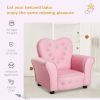 Qaba Kids Sofa Toddler Tufted Upholstered Sofa Chair Princess Couch with Diamond Decoration -AS