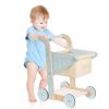 ROBOTIME Baby Wooden Shopping Cart Toy for Toddler Kids Push Walker Toy WRP02