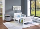 Connelly Reversible Panel Toddler Bed White/Rockport Gray