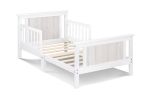 Connelly Reversible Panel Toddler Bed White/Rockport Gray