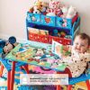 Mickey Mouse 4-Piece Toddler Playroom Set - Includes Table; 2 Chairs and Toy Box; Blue