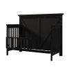 Rustic Farmhouse Style Toddler Bed Safety Guard Rails for Convertible Crib,Coffee