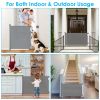 Retractable Baby Security Gate Door 118in Extra Wide Stair Gate for Toddlers with Punch Kit Punch-free Kit for Doorway Hallway Indoor Outdoor