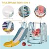 Toddler Slide and Swing Blue/ White