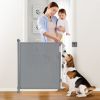 Retractable Baby Security Gate Door 118in Extra Wide Stair Gate for Toddlers with Punch Kit Punch-free Kit for Doorway Hallway Indoor Outdoor