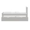 Yes4wood Gray Twin Bed with Trundle, Solid Wood Malibu Bed Frame with Twin Size Pull-Out Trundle for Kids and Toddlers