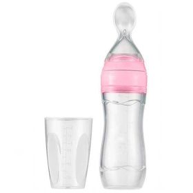 Baby Spoon Bottle Feeder (Color: pink)