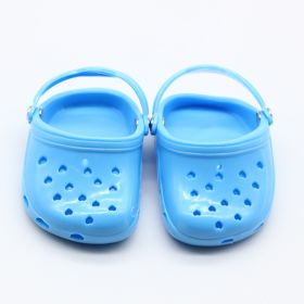 Doll beach slippers (Color: Blue)