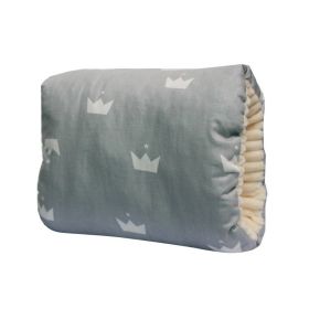 Adjustable Baby Cotton Nursing Arm Pillow Breastfeeding Washable Baby Infant Nursing Breastfeeding Pillow Cushion Arm Pad (Option: Gray Crown-25X23CM)