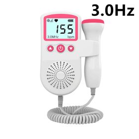 Fetal Heart Rate Monitor Home Pregnancy Baby Fetal Sound Heart Rate Detector (Option: Pink 3.0Hz)